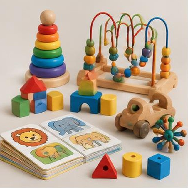 Composição de catálogo para brinquedos educativos